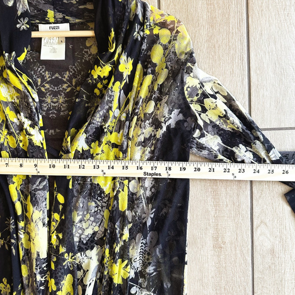 VTG Fuzzi Jean Paul Gaultier Mesh Floral Cardigan Large Y2K 90s Whimsy Italian - Picture 8 of 9